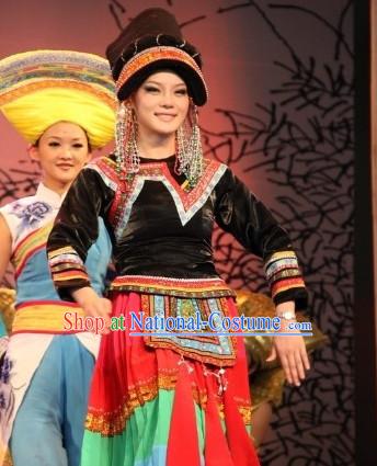 Oriental Clothing Chinese Ethnic Dance Costumes and Headdresses Cheap Dance Costumes online