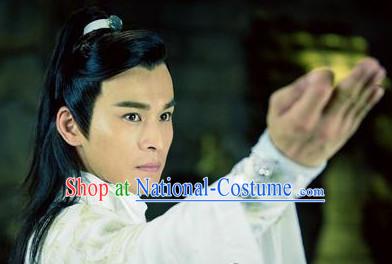 Chinese Classical Swordman Guzhuang Long Black Wig