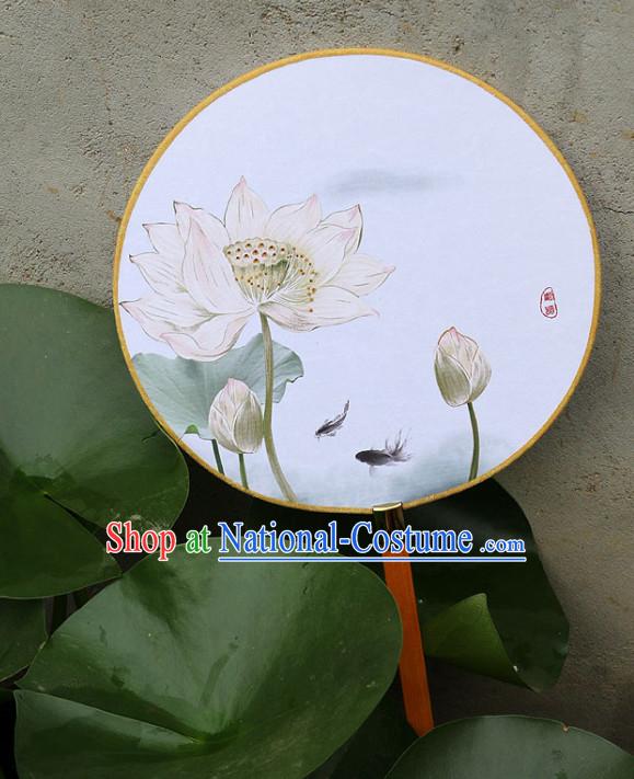 Chinese Traditional Lotus Fan