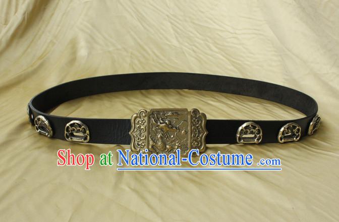 Handmade Chinese Ancient Long Black Feather Belt