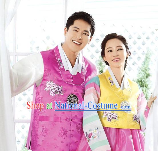 Korean Traditional Hanbok Formal Dresses Special Occasion Dresses for Couple