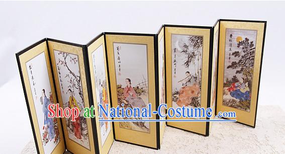 Korean Traditional Folding Screen Decorative Arts