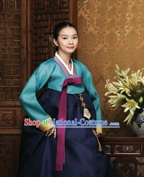 Traditional Korean Custom Made Special Day Customized Hanbok Costumes Complete Set for Ladies