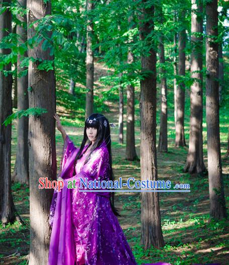 Chinese Purple Empress Costumes Asia Fashion Ancient China Culture