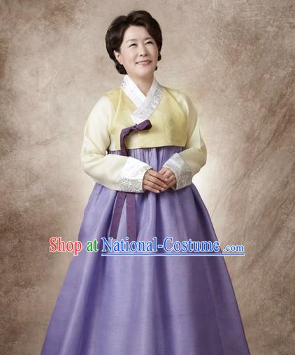 Traditional Korean Custom Made Special Day Mother Hanbok Costumes Complete Set for Ladies