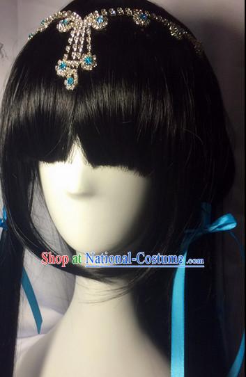 Asian Traditional Chinese Long Wig Ancient Costume Wigs and Hair Accessories for Women