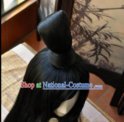 Chinese wigs cosplay wigs long black wigs ancient costumes hanfu