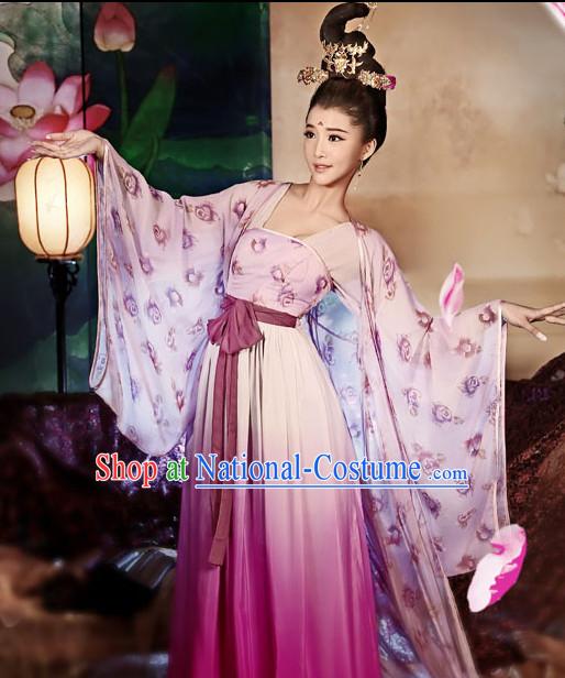 Asian Fashion Chinese Palace Lady Costumes and Hair Accessories Complete Set