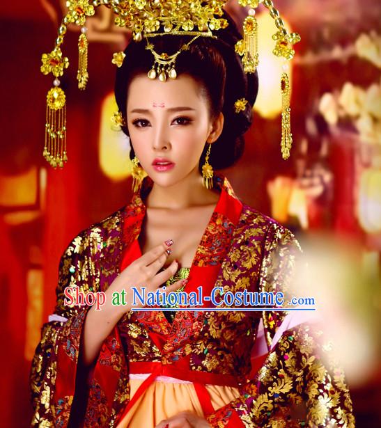 Chinese costumes wigs hair accessories hanfu traditional dress ancient costume