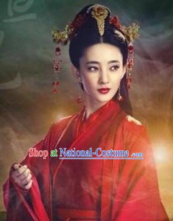 Chinese costumes wigs hair accessories hanfu traditional dress ancient costume