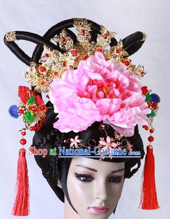 Chinese costumes wigs hair accessories hanfu traditional dress ancient costume