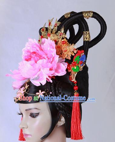 Chinese costumes wigs hair accessories hanfu traditional dress ancient costume