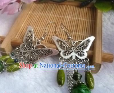 Chinese Traditional Female Butterfly Earrings