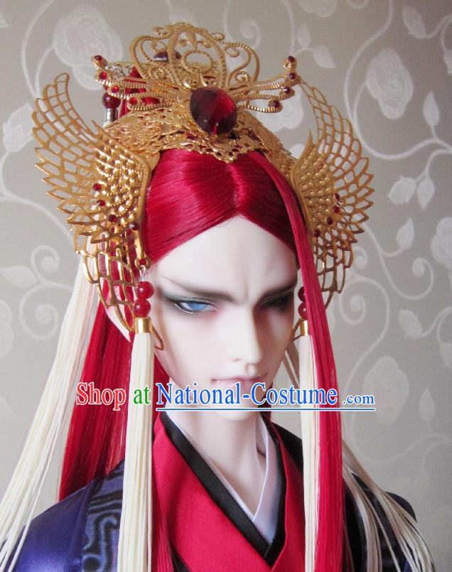 Asia Fashion Chinese Emperor Gold Hair Accessories Headbands Hair Jewelry