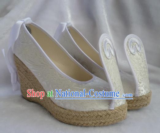 Chinese Traditional Clothing Fabric High Heel Shoes