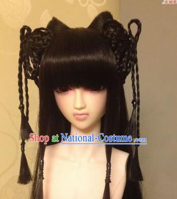 Chinese Traditional Princess Black Long Wig