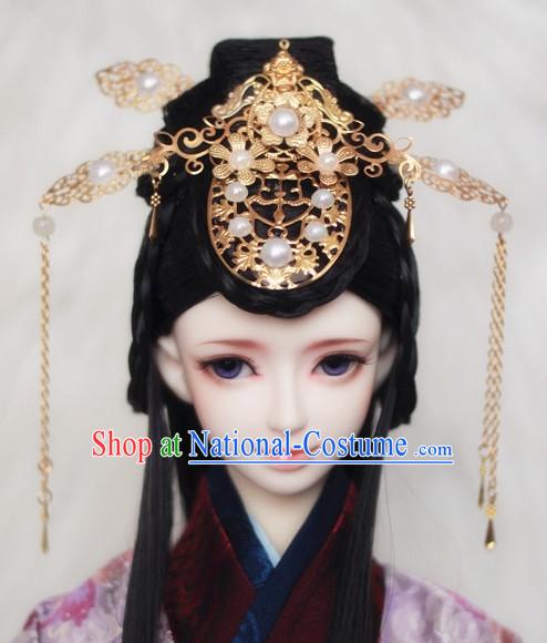 Traditional Chinese Empress Wigs and Hair Clips Accessories