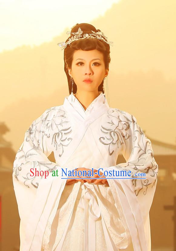 Chinese Classical Empress Clothes and Hair Accessories Complete Set