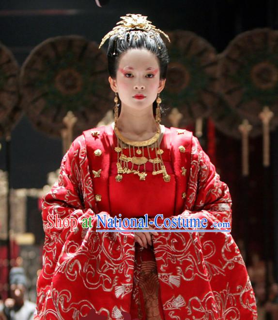 China Wedding Chinese Ancient Costume Bridal Wedding Clothing and Hair Jewelry