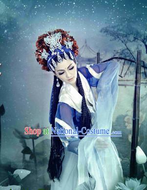 China Fashion Opera Stage Performance Kimono Dress and Hair Jewelry