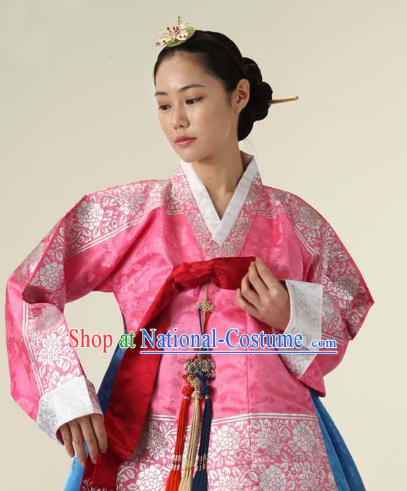 Korean Traditional Roayl Hanboks Dress Dangui Outfit Complete Set