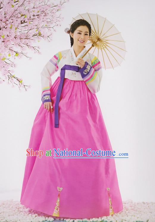 Korean Beautiful Wife Traditional Dresses Hanbok Clothes Complete Set