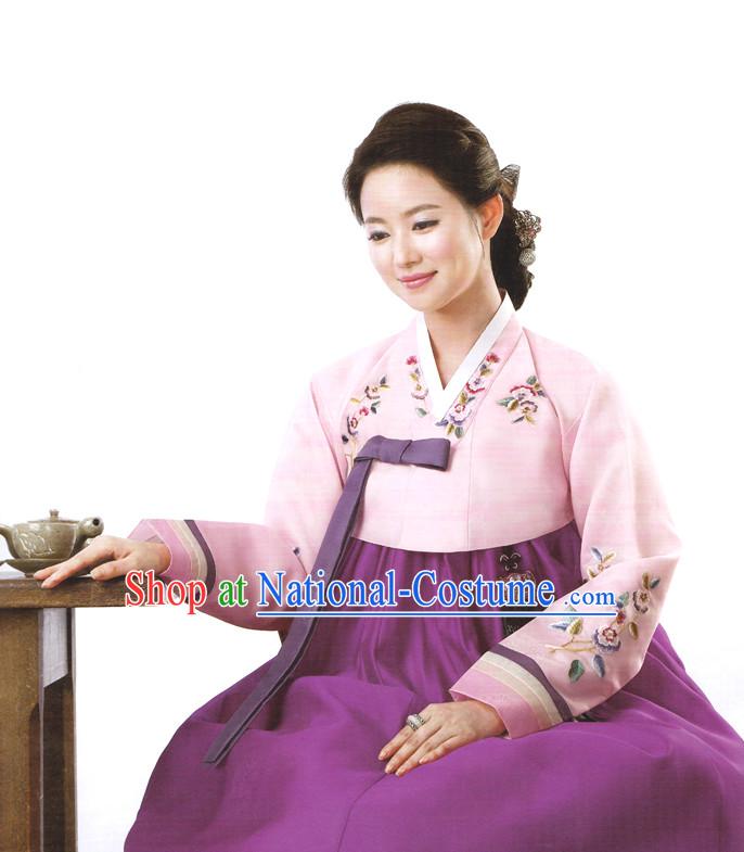 Korean Beautiful Wife Traditional Dresses Hanbok Clothes Complete Set