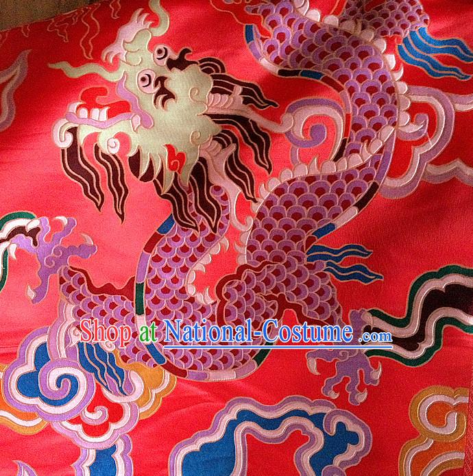 Asian China Traditional Tibetan Dragon Brocade Dress Material