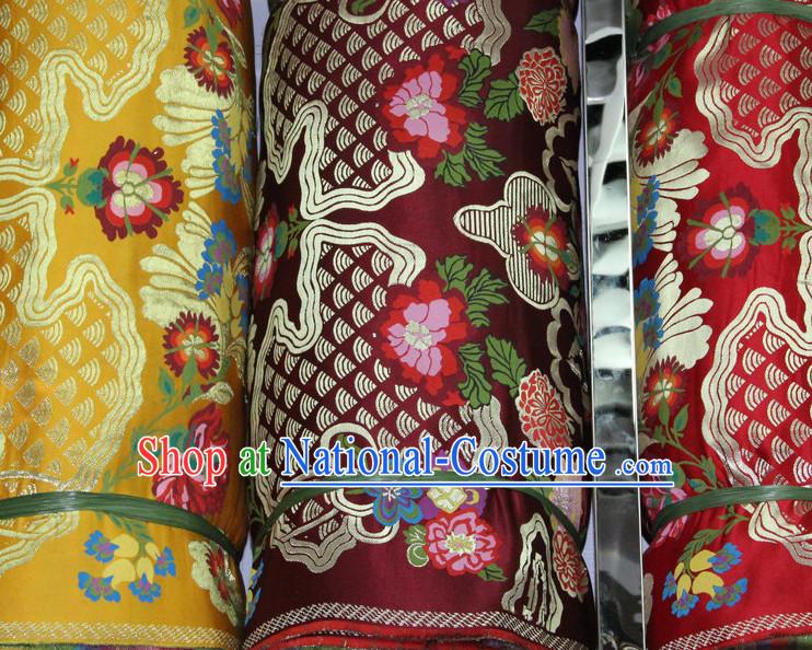 Asia Tibetan Brocades Embroidered Fabric Sewing Material