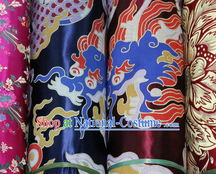 Asian Tibetan Brocade Embroidered Fabric Sewing Material