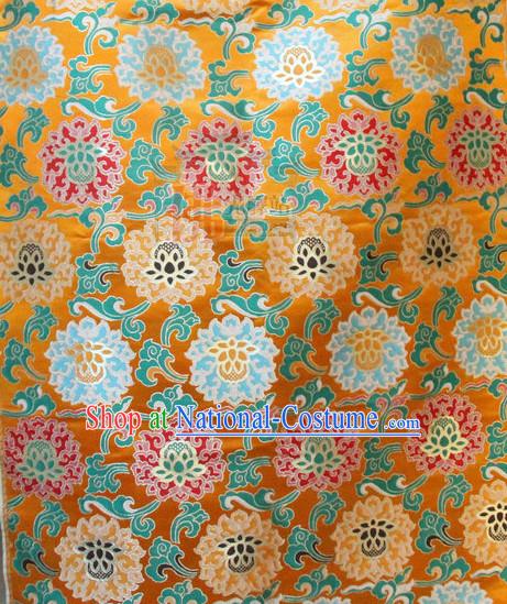 Asian Tibetan Brocade Embroidered Fabric Upholstery Material