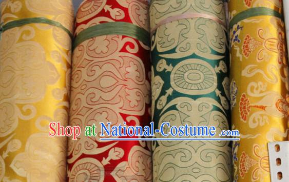 Asian Tibetan Brocade Embroidered Fabric Upholstery Material Dress Material