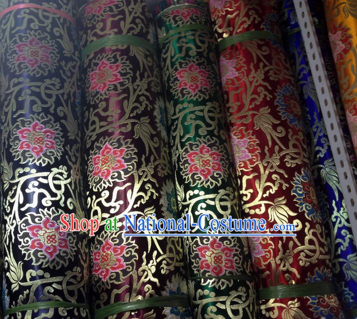 Chinese Tibetan Brocade Embroidered Fabric Upholstery Material Dress Material