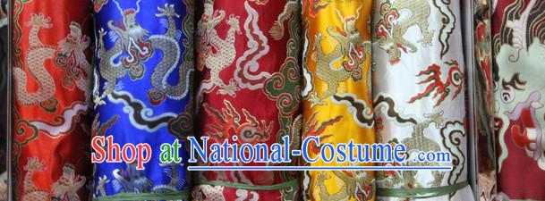 Asian Tibetan Brocade Upholstery Material Embroidered Fabric Dress Material