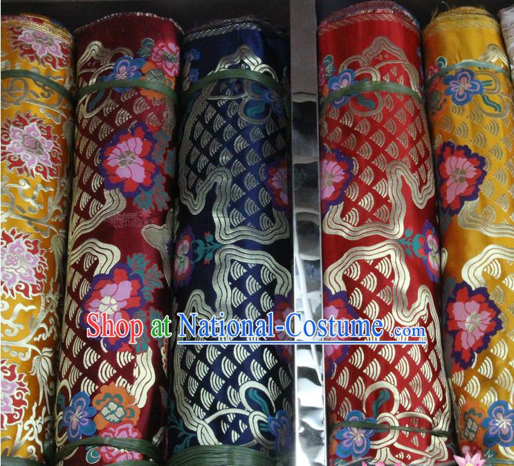 Asian Upholstery Brocade Material Embroidered Fabric Dress Material