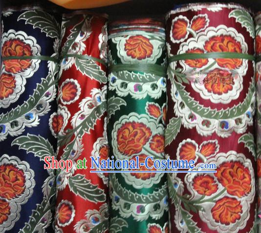 Chinese Brocade Upholstery Embroidered Fabric Dress Material