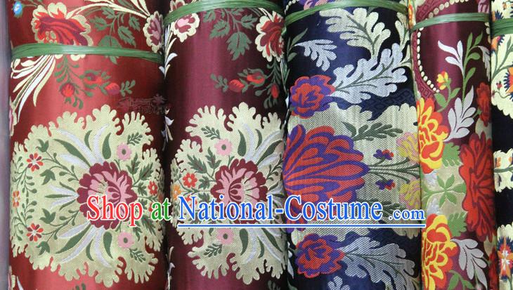 Chinese Brocade Upholstery Embroidered Fabric Dress Materials