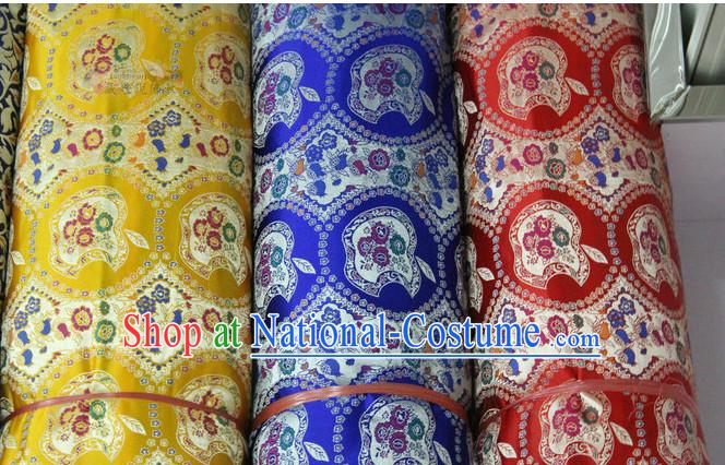 Chinese Traditional Brocade Upholstery Embroidered Fabric Dress Materials