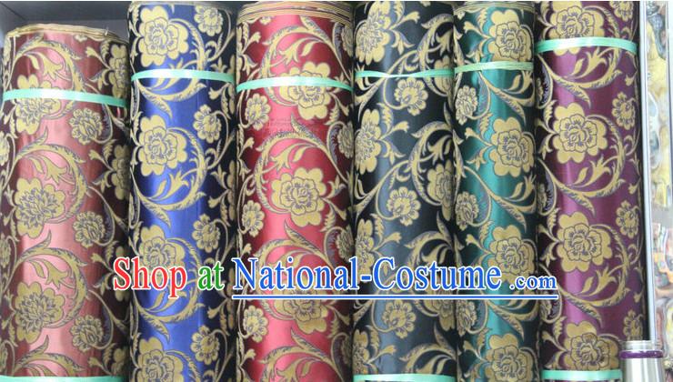 Chinese Traditional Brocade Upholstery Embroidered Fabric Dress Material