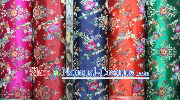 Chinese Traditional Silk Brocade Embroidered Fabric Dress Material