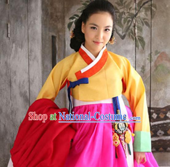 Korean Traditional Clothing Ladies Plus Size Dress Fashion Clothes Complete Set