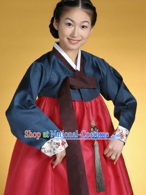 Korean Traditional Dress Lady Plus Size Clothing Complete Set