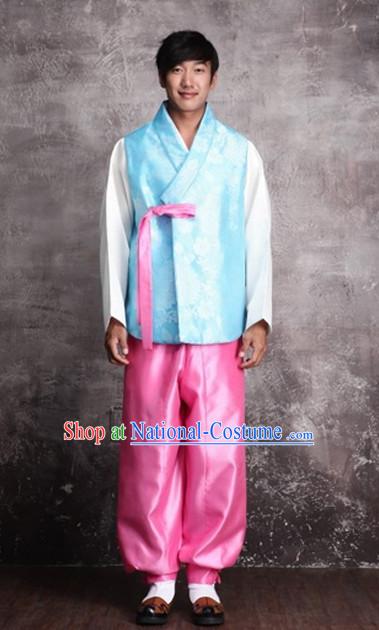 Traditional Korean Bridegrooms National Costumes Complete Set