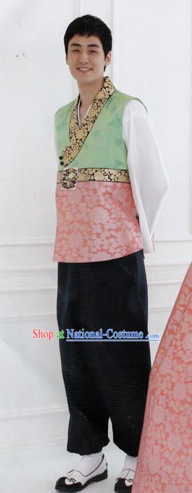 Traditional Korean Bridegrooms National Costumes Complete Set