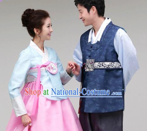 Korean Couple National Costumes Traditional Costumes Korean Fashion Style