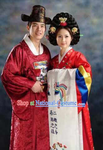 Korean Emperor and Empress National Costumes 2 Sets