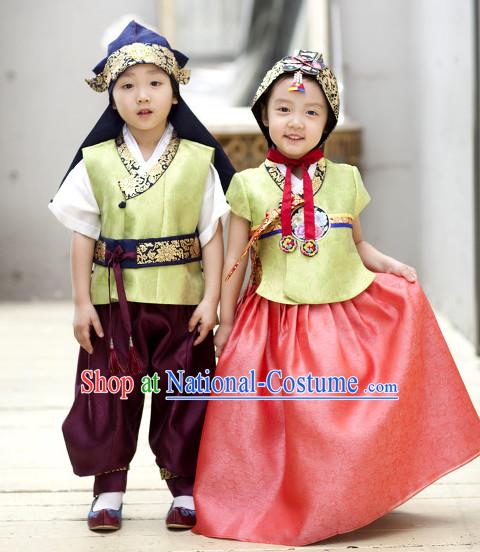 Korean Plus Size Clothing Fashion Clothes Dance Attire Dance Gear Hanbok for Kids