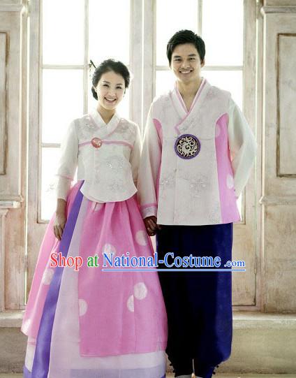 Korean Traditional Hanbok Clothing 2 Sets