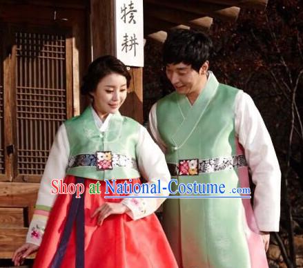 Korean Couple Traditional Dresses 2 Sets