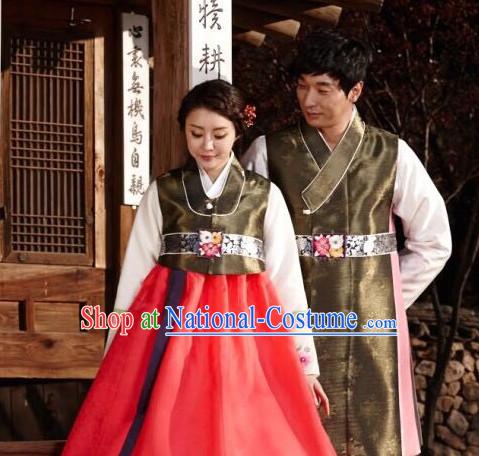 Korean Couple Traditional Dresses 2 Sets